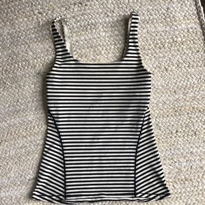 Stripped lululemon tank with built in support